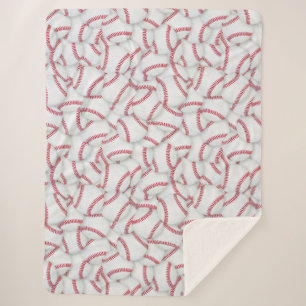 Gestreiftes Baseballs-Muster Sherpadecke