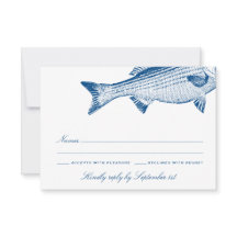 Gestreiftes Bass Fishing-Thema Elegante Hochzeit