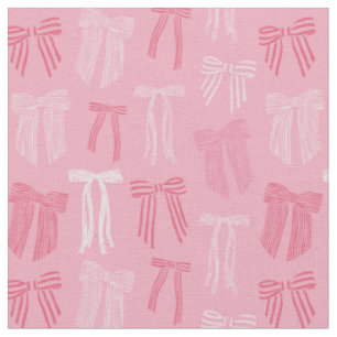 Gestreiftes Coquette-Bogen auf rosa Stoff