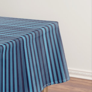 Gestreiftes einfaches Muster Retro Blau Tischdecke