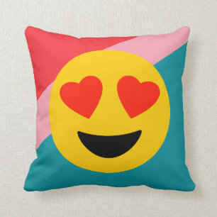 Gestreiftes Emoji Liebethrow-Kissen Kissen