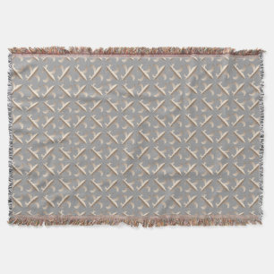 Gestreiftes Fleur-de-lis-Muster Decke