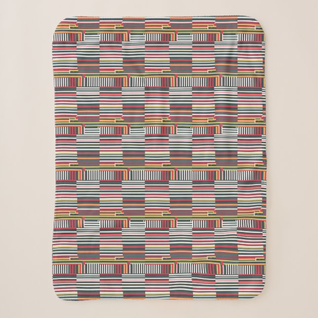 gestreiftes geometrisches Muster Sherpadecke (Vorderseite)
