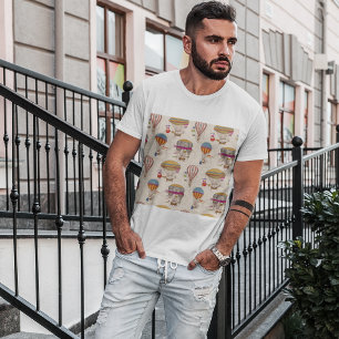 Gestreiftes Heißluftballons T-Shirt