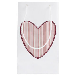 Gestreiftes Herz Kleine Geschenktüte