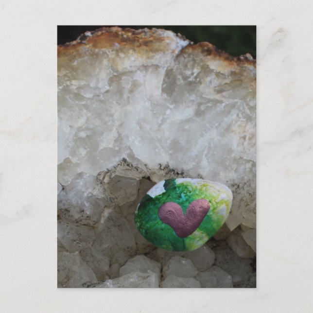 Gestreiftes Herzgestein Postkarte (Vorderseite)