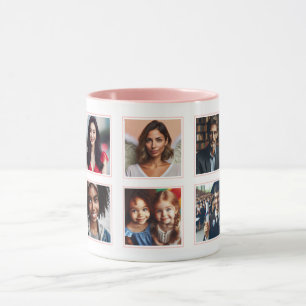 Gestreiftes, individuelles Bild Collage Light Past Tasse