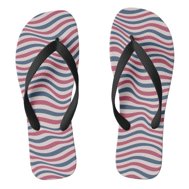 Gestreiftes Muster 2 Flip Flops (Fußbett)
