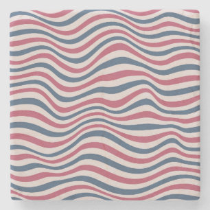 Gestreiftes Muster 2 Steinuntersetzer