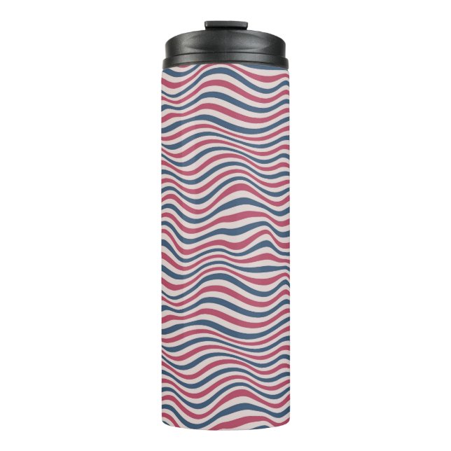 Gestreiftes Muster 2 Thermosbecher (Vorderseite)