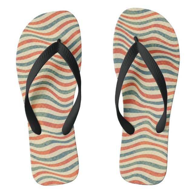 Gestreiftes Muster Flip Flops (Fußbett)