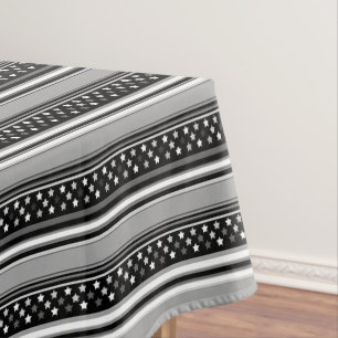 Gestreiftes Muster horizontal mit Sternen Tischdecke