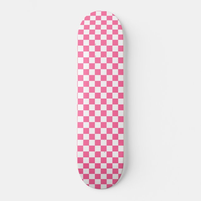 Gestreiftes Muster, männlich geometrisch, rosa und Skateboard (Vorderseite)