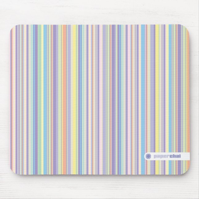 Gestreiftes Pastellmousepad Mousepad (Vorne)