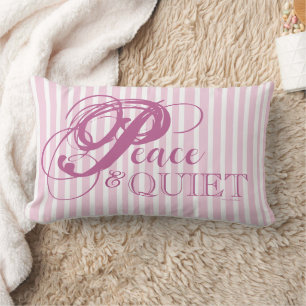 Gestreiftes Peace & Quiet Kissenbezug (Pink) Lendenkissen