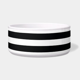Gestreiftes (schwarz u. Weiß horizontal) Napf
