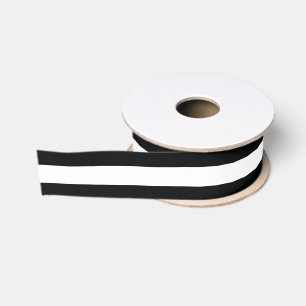 Gestreiftes (schwarz u. Weiß   horizontal) Ripsband