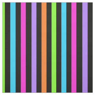 Gestreiftes Schwarzes und Mehrfarben Stoff