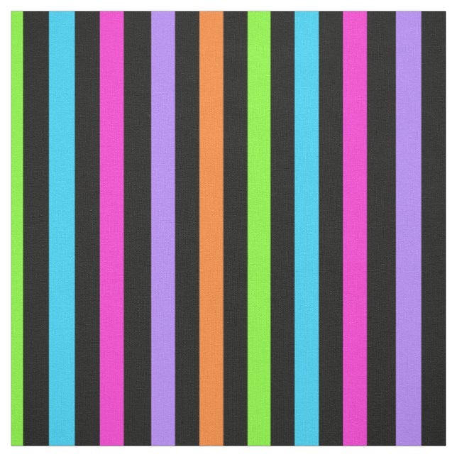 Gestreiftes Schwarzes und Mehrfarben Stoff (Muster)