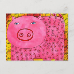 Gestreiftes Schwein Postkarte