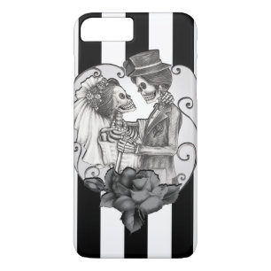 Gestreiftes Skelett Liebespaar Hochzeitstanz Case-Mate iPhone Hülle