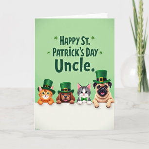 Gestreiftes Tier St. Patrick's Day Karte