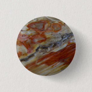 Gestreiftes versteinertes Holz Button