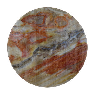 Gestreiftes versteinertes Holz Schneidebrett
