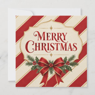 Gestreiftes Weihnachten, Frohe Weihnachtsgrüße Sti Dankeskarte