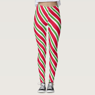 Gestreiftes Weihnachten Leggings