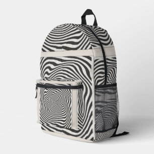 Gestreiftes Zebrawirbel-Wander-Camping-Reisegepäck Bedruckter Rucksack