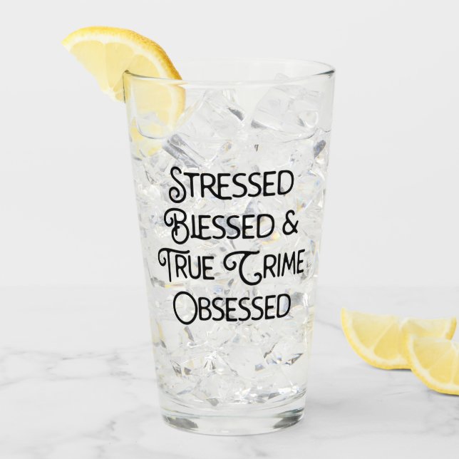 Gestresste gesegnete und wahre Kriminalität besess Glas (Vorderseite Ice)