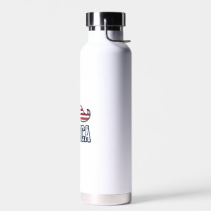 Gestresster Amerika-Schnurrbart-Patriotisches Vekt Trinkflasche