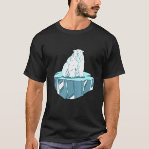 Gestresster Eisbär auf Eisberg gestrandet Klima T-Shirt