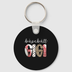 Gestresster Leopard Spieltags-Baseball gigi lustig Schlüsselanhänger