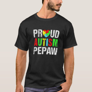 Gestresster Stolz Autism Pepaw Herz Familie Passen T-Shirt