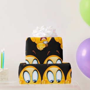 Gestresstes Emoji-Geschenkpapier Geschenkpapier