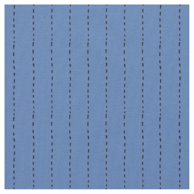 Gestrichelte Linien auf Blau Stoff (Nahaufnahme)