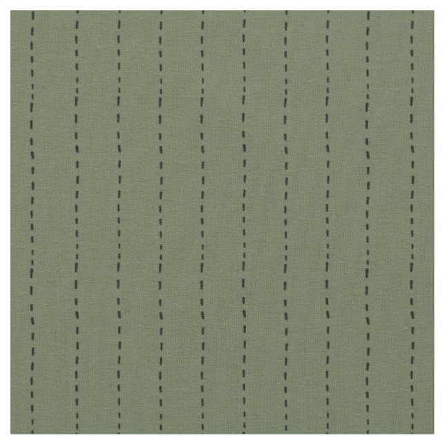 Gestrichelte Linien auf Grün Stoff (Nahaufnahme)