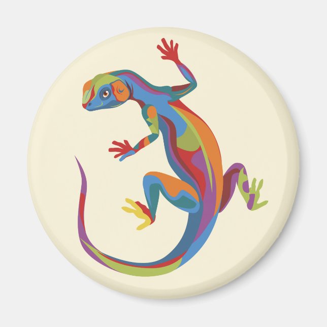 gestrichene Lizard Magnet (Vorne)
