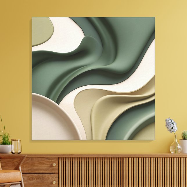 Gestricke Leinwand in stylischer Grafik (Insitu (Wohnzimmer))