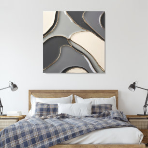 Gestricke Leinwand in stylischer Grafik