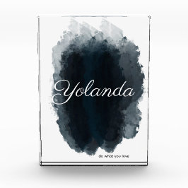 Gestricke Unterschrift fett Fotoblock