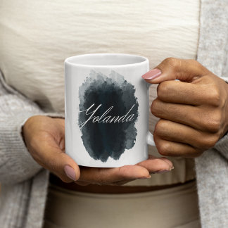 Gestricke Unterschrift fett Kaffeetasse