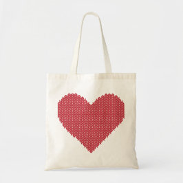 Gestrickte Herz-Taschen-Tasche Tragetasche