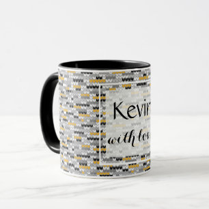 Gestrickte Melange. Tasse