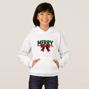 Gestrickte MERRY Kinder-Cozy-Weihnachtskapuzenjack Hoodie