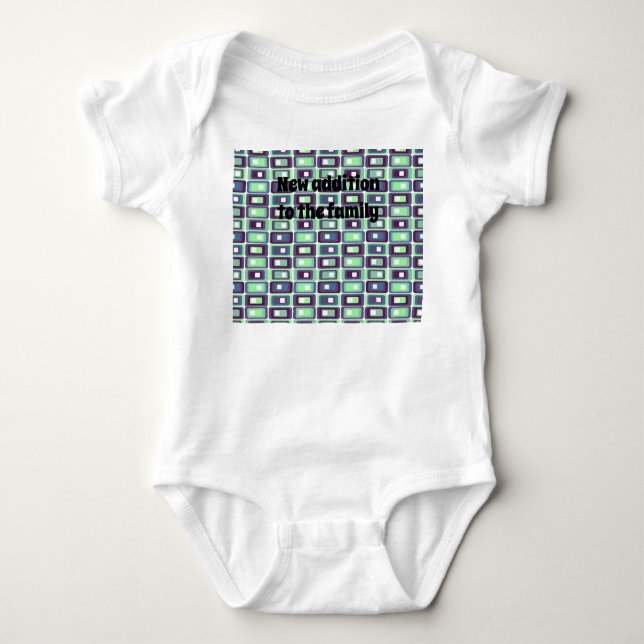 Gestrickte Rechtecke Baby Strampler (Vorderseite)