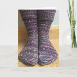 Gestrickte Socken-Gruß-Karte Karte