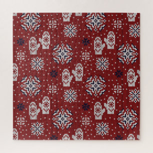 Gestrickte Winter-Weihnachts-Dekorationsmuster
